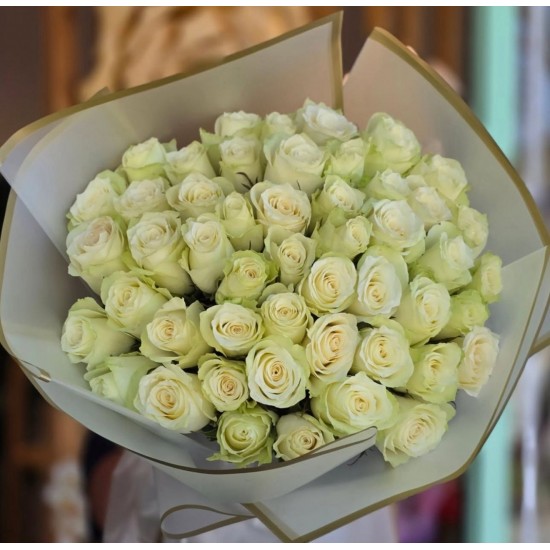 25 White Roses