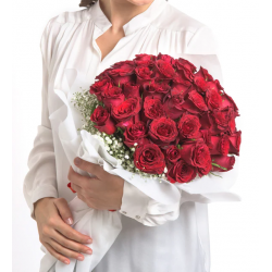50 Red Rose Flower Bouquet