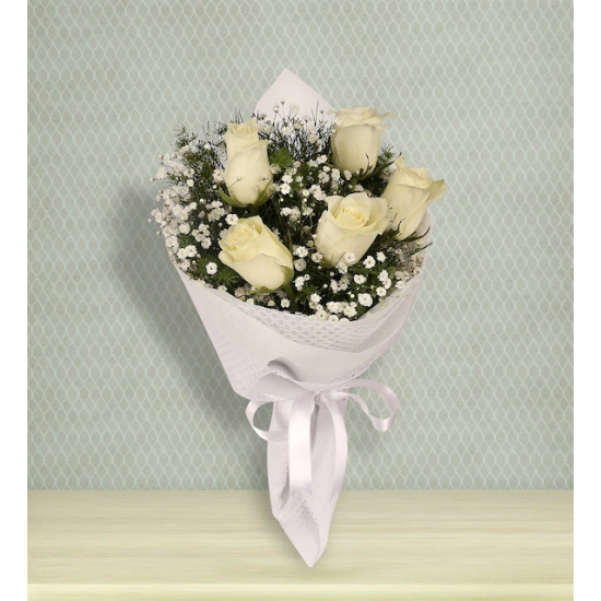 The Name of Love is 5 White Roses