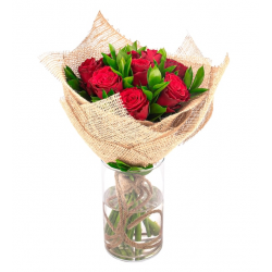 You are My Flower 9 Red Roses Design